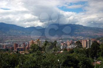 Royalty Free Photo of a Panoramic View of Medellin, Colombia