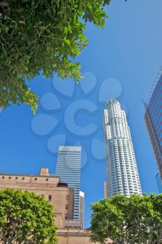 Royalty Free Photo of Downtown Buildings in Los Angeles