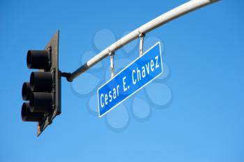 Royalty Free Photo of a Cesar E. Chavez Sign