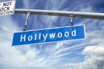 Royalty Free Photo of a Hollywood Traffic Sign