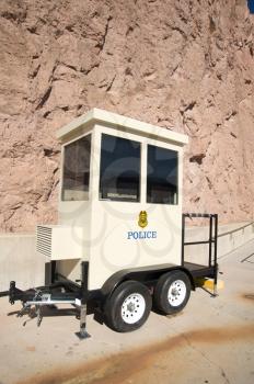 Royalty Free Photo of a Mobile Police Station at Hoover Dam