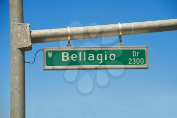 Royalty Free Photo of the Bellagio Drive Sign