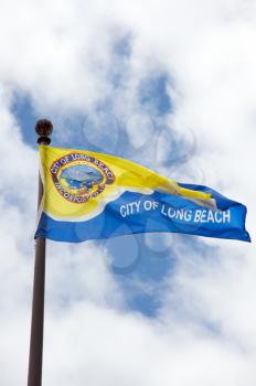 Royalty Free Photo of a City of Long Beach Flag
