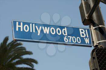 Royalty Free Photo of a Hollywood Boulevard Street Sign