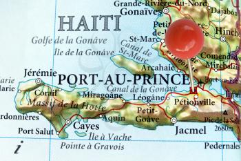 Royalty Free Photo of a Map of Haiti