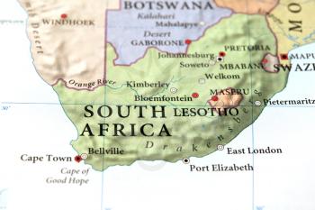 Royalty Free Photo of a South Africa Map