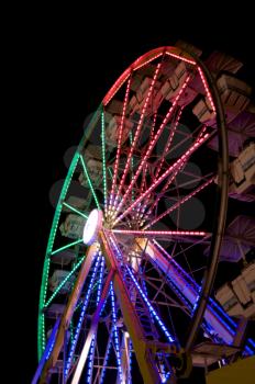 Royalty Free Photo of a Ferris Wheel at Night