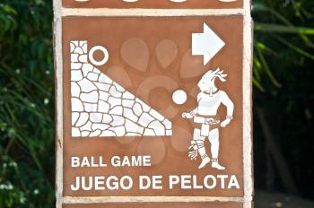 Mayan Ball Game sign