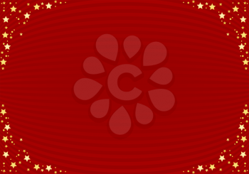 Royalty Free Clipart Image of Stars Around a Red Background