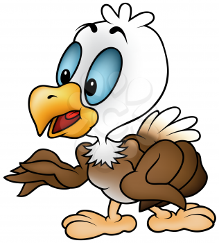 Royalty Free Clipart Image of a Baby Bald Eagle