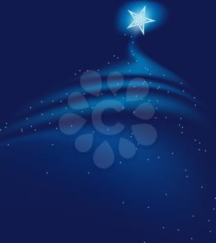 Royalty Free Clipart Image of a Blue Starry Background