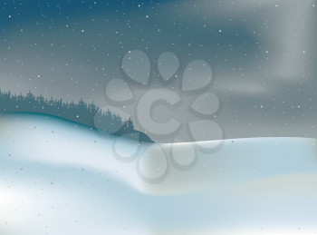 Royalty Free Clipart Image of a Snowy Scene