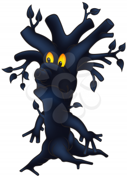 Royalty Free Clipart Image of a Spooky Dark Tree