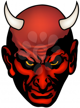 Royalty Free Clipart Image of the Devil's Face