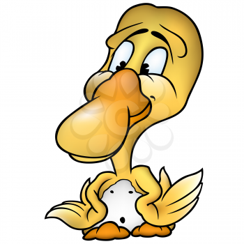 Royalty Free Clipart Image of a Duckling