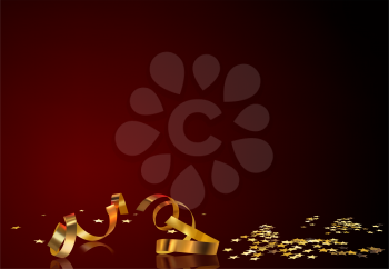 Royalty Free Clipart Image of Gold Confetti