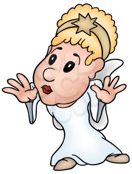 Royalty Free Clipart Image of a Little Angel