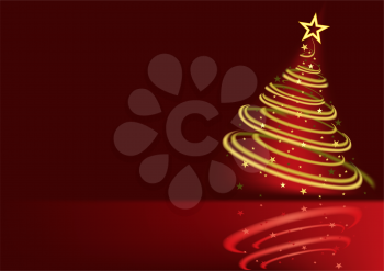 Royalty Free Clipart Image of a Red Christmas Background