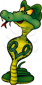 Royalty Free Clipart Image of a Snake Cobra