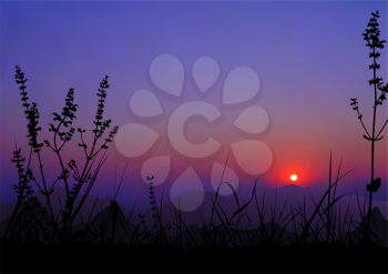 Royalty Free Clipart Image of a Sunrise
