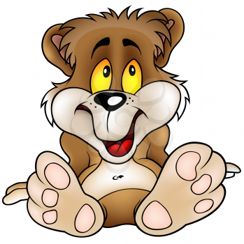 Royalty Free Clipart Image of a Sitting Bear