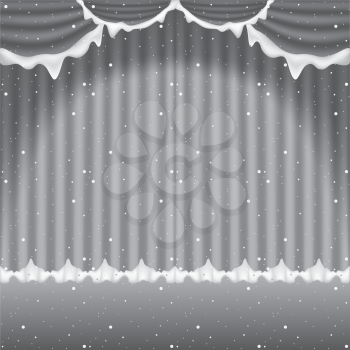 Royalty Free Clipart Image of Theatre Curtains