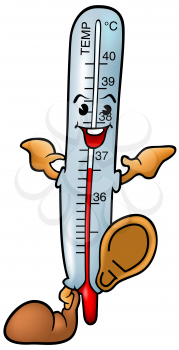 Royalty Free Clipart Image of a Thermometer