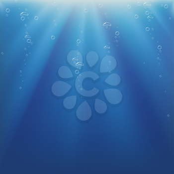 Royalty Free Clipart Image of Underwater Light Bubbles