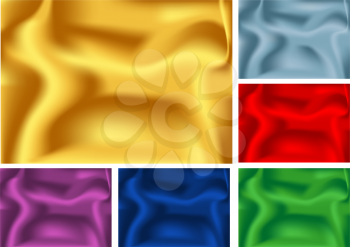Royalty Free Clipart Image of a Collection of Wavy Backgrounds