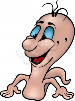 Royalty Free Clipart Image of a Worm
