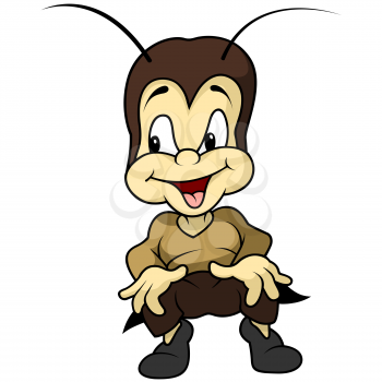 Royalty Free Clipart Image of a Cricket