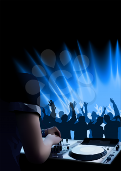Royalty Free Clipart Image of a Discotheque