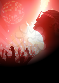 Royalty Free Clipart Image of People Partying