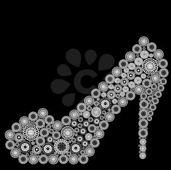 Royalty Free Clipart Image of a Shoe Design