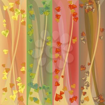 Royalty Free Clipart Image of a Set of Autumn Banners