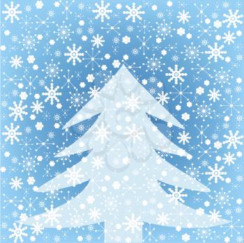 Royalty Free Clipart Image of a Blue Winter Background