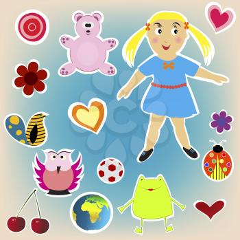 Royalty Free Clipart Image of Children's Stickers
