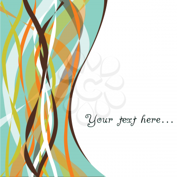 Abstract vector background with ribbons