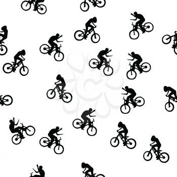 Bikers pattern illustration 