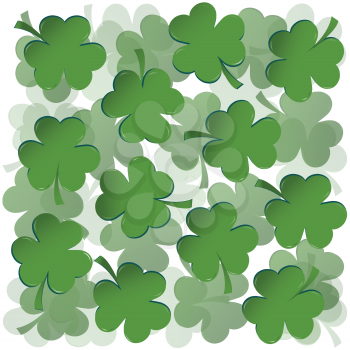 Background with clovers for St. Patrick's day