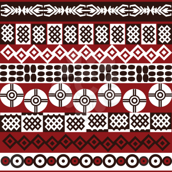 Ethnic pattern with African symbols