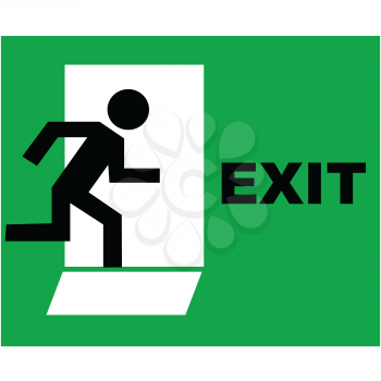 Emergency exit sign icon