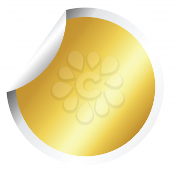 Royalty Free Clipart Image of a Soft Yellow Sticker