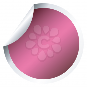 Royalty Free Clipart Image of a Pink Sticker