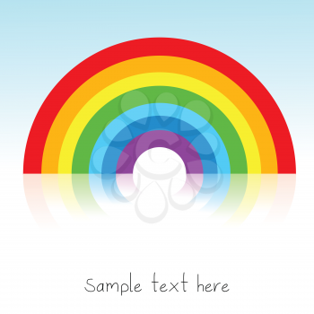 Rainbow background with place for sample text