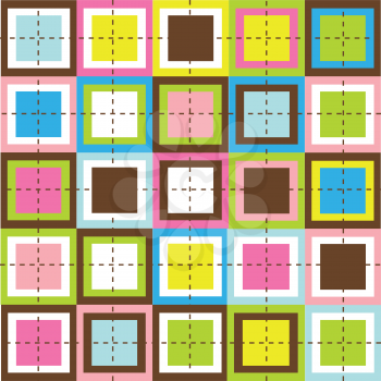 Retro texture, background in colored squares