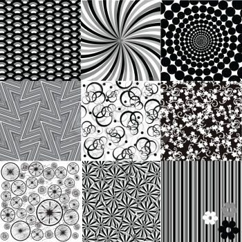 Set of black and white backgrounds
