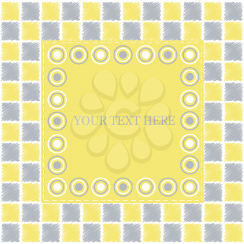 Yellow frame with squares