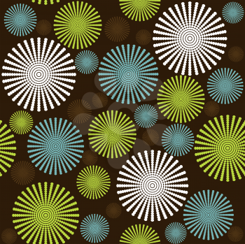 Royalty Free Clipart Image of a Background With Stylized Flowers