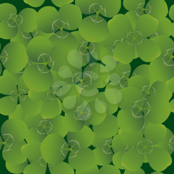 Royalty Free Clipart Image of a Background With Shamrocks